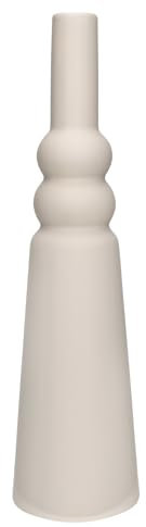 Bloomingville Moderne skulpturale Steingut-Vase mit Latexglasur, Taupe, 28,6 cm H