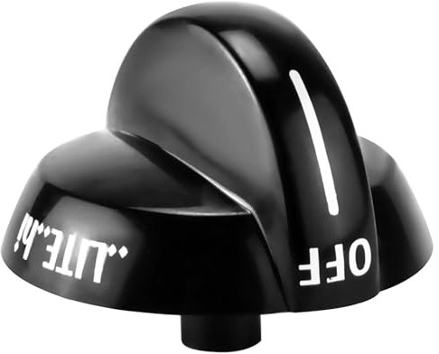 Funmit 316220009 Bouton de rechange pour poêle à brûleur supérieur pour Frigidaire Remplace AP4322122 PS1991531 EAP1991531 (noir, 1 pièce)