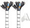 MOSOTECH Raccogli Cavi 2 Pezzi, 2 x 1.5m Guaina per Cavi Flessibile Nascondi Cavi Copricavi per TV/Computer/Audio Manicotti Protezione (26mm Ø et 22mmØ),Bianca