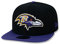 New Era Baltimore Ravens NFL Two Tone Schwarz Lila Verstellbare 9Fifty Original Fit Snapback Cap - One-Size