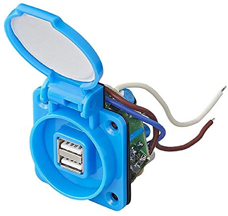 built-in socket with 2x USB 230VAC built-in socket DC 5V 2100mA IP44 motorhome car