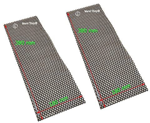 Marel Shop® - Kit 2 pezzi filtri elettrostatici per condizionatore 380 mm x 180 mm ritagliabili