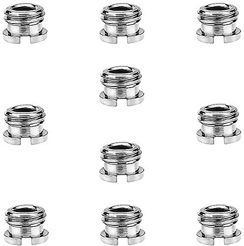 CESFONJER Métal Convertisseurs à Vis, 1/4'' à 3/8'' Filetage Vis, Adaptateur de Vis de Conversion, pour Monopode de Trépied de Caméra ou Support (10pcs)