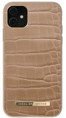 IDEAL OF SWEDEN Texturierte Atelier- Handyhüllen grifffreundlichen Design aus PU-Kunstleder, schützend und stoßfest, kompatibel mit iPhone 11 und XR (Camel Croco)