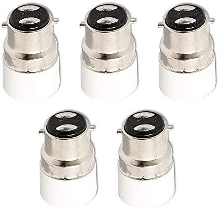 Hsthe Sea 5X B22 to E14 Socket Converter, Adapter Converter, Lamp Base, Lamp Socket Adapter, Lamp Adaptor for LED Lamps and Bulbs and CFL Lamps