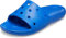 Crocs Unisex Classic Slide Open Toe Sandals, Blue Bolt, 7 UK Men/ 8 UK Women