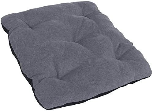 MyBestBuddy Hundekissen grau 70x50 cm M, 40°C waschbar mit weichem Stoffbezug - allergikerfreundlich (100% Polyester) - Hundematte BZW. Hundebett für kleine Hunde, 70 x 50 cm