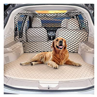 Car Pet Supplies Haustiernetz Fahrzeug Sicherheitsgitter Hundebarriere SUV/Auto/LKW/Van – passt hinter Vordersitzen, schwarz, 1 Stück (schwarz)