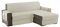sevi's Sofabezug L Form 200cm Wasserdicht, Sofa überzug Ecksofa Reversibel Kratzfest Fleckenresistent - Sofa Cover für Katzen und Hunden - Weiße Creme