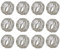 Serviettenring-Set für Hochzeitsessen, Esstischdekoration, handgefertigte Serviettenringe aus Metall (8, Silber)