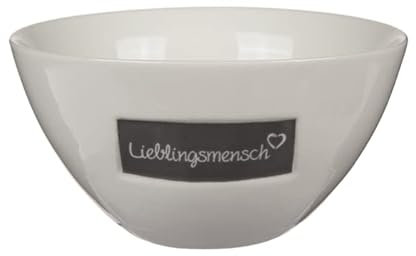 Seaside No.64 - Müslischale Lieblingsmensch mit grauem Hintergrund - Schüssel für dein Frühstück, Salat, Obst oder Suppen - Geschenkartikel kombinierbar mit anderen Produkten der Serie
