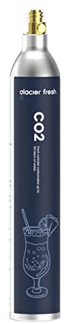 GLACIER FRESH Cylindre de CO2 60 L à Visser Pour Machine à Soda,Pour Jusqu'à 60 l d'eau Gazeuse