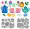 GLOBLELAND Teewerkzeuge Stanzformen Nachmittagstee Prägung Schablonen Teetasse Teekanne Dekorationen Schablonen Stanzformen Für Teezeit Thema Karten Scrapbooking Und DIY Bastelalbum