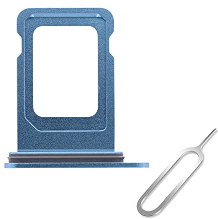 Cemobile SIM-Kartenfach Slot Halter Ersatz für iPhone 14 & iPhone 14 Plus (Einzel-SIM-Version) mit wasserdichtem Gummidichtungsring + SIM-Kartenfach offener Auswurfstift (blau)