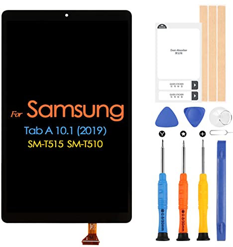 ARSSLY Pantalla LCD para Samsung Galaxy Tab A 10,1 2019 SM-T510 SM-T515 Pantalla Táctil para SM-T510 Pantalla Táctil Digitazer Panel Cristal Asamblea Reemplazo con Kit de reparación