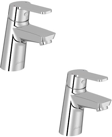 JACOB DELAFON Lot de deux mitigeurs lavabo Aimé avec vidage chrome