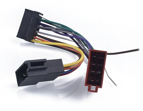 Toiumops Wiring Harness for Sony Radio, 16Pin Car Stereo Radio Harness ISO Radio Play Plug Auto Adapter Wiring Harness Connector