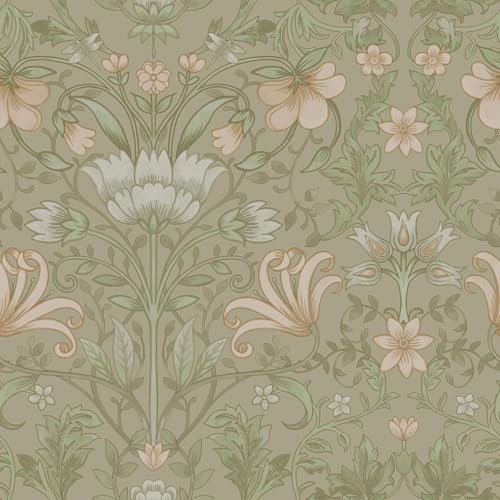 Holden Decor Vintage Floral Beige Wallpaper 13551 - Botanical Flower Leaf Garden