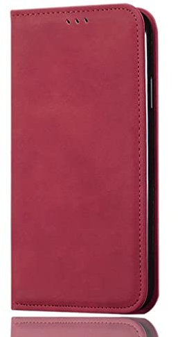SEAHAI Cuero Funda para Motorola Moto G84 5G Billetera Carcasa, Estuche con Tarjetero/Cierre Magnético/Suporte/Bloqueo RFID, Ultradelgado Cartera Flip Cover Case - Rojo