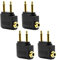 4 Stück Flugzeug Adapter Kopfhörer, Dual 3,5 mm Stecker auf Buchse Kopfhörer Adapter Gold überzogen Kopfhörer Flugzeug