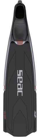 Seac W-22, Nueva Generación de Aletas Largas de Apnea Con Pala, Negro/Rojo, 43/44