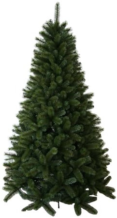 Albero di Natale Artificiale Verde 2 Modelli, Abete Pino Natalizio Realistico Facile da Montare con Punta Stabile (Houston h 210 cm, rametti 1054)