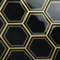 VaryPaper 3d Fliesenaufkleber Sechseckig Schwarz Gold 30.5cmx30.5cm 20 Stück Selbstklebende Fliesen Küche Fliesenfolie Bad Wasserfest Küchenfliesen überkleben Küchenrückwand Folie Fliesensticker