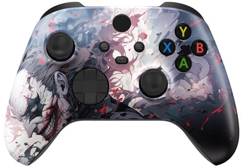 eXtremeRate Front Gehäuse Case für Xbox Series X/S Controller, DIY-Ersatz Frontplatte Hülle Skin Shell Cover Set für Xbox Core Controller Model 1914(Killing Clown)-KEIN Gamepad
