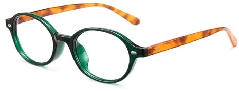 Cyxus Blaulichtfilter Brille Ohne Stärke Herren Damen Mode Computer Schutzbrille Bildschirmbrille Gaming Brille 8162 (Leopardenmuster&Grün)