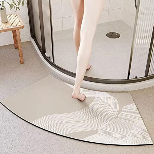 Generic Tappetino da Bagno Curvo, Tappetino da Doccia Antiscivolo, Morbido e Resistente, Design Curvo, Antimuffa, Assorbente, Size 45*100cm, Color Style D
