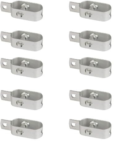 casa pura Tensor de alambre galvanizado, 10 unidades, 115 mm, para valla de alambre, tensor de valla, valla silvestre, tensor para jardín de acero