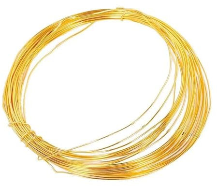 13g Copper Craft Wire, 0.4mm 10m Round Copper Wire, Copper Beading Wire for DIY Crafts Jewelry Making, Gold