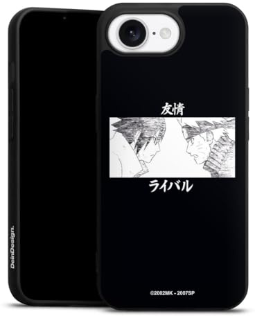 Premium Silikon Hülle kompatibel mit Apple iPhone 16e 2025 Handyhülle schwarz Case Sasuke Offizielles Lizenzprodukt Naruto Shippuden
