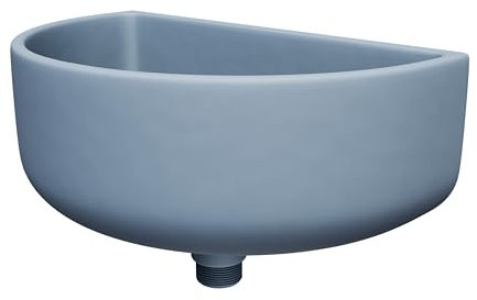 Varile Fregadero de plástico multifuncional con aspecto de granito/piedra con conexión combinada para jardín, camping y autocaravana. Incluye colador de pelo, accesorios y diseño robusto (gris)