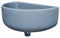 Varile Fregadero de plástico multifuncional con aspecto de granito/piedra con conexión combinada para jardín, camping y autocaravana. Incluye colador de pelo, accesorios y diseño robusto (gris)
