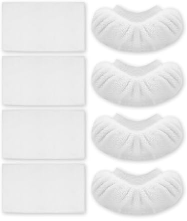 WOKEEPOW 4+4 Stück Universal Dampfreiniger Mikrofaser Ersatztücher | für Handdampfreiniger, Tücher für Dampfreiniger Ersatzbezüge Zubehör, Microfiber Cloth (Groß + Klein)