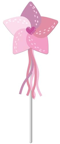 Folat 27501 Décoration d'anniversaire Princesse Rose - Baguettes Magiques - Pretty Princess - 6 pièces - Accessoires de princesse pour fêtes de princesse