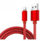 AR&M iPhone Charger Cable 2-Pack (1m, 2m, 3m), MFi Certified Lightning Cable, Fast Charging, Nylon Braided – Compatible with iPhone 14 13 12 11 XS XR X Pro Max Mini 8 7 6S 6 Plus 5S (2, red, 3m)