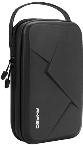 AKASO Borsa di immagazzinaggio portatile Custodia di trasporto Impermeabile Spazio Regolabile | Compatibile con GoPro Hero 13, 12, 11, Insta360 X5, X4, X3, DJI Action Osmo 360, V50 X/EK7000/Pro, Brave 7/8 (Large)