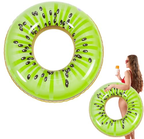 Wassermelonen-Poolschwimmer – aufblasbares Floß mit 240 g Fruchtmotiv, schwimmendes Wassermelonen-Spielzeug, Kiwi, Orange und Limette, Zubehör für Sommerpoolparty | Schwimmring