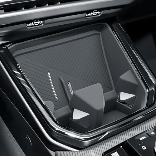 BIBIBO Getränkehalter-Aufbewahrungsbox für BMW X3 G45 2025 2026, Mittelkonsole Organizer mit Rutschfestermatte, Armlehnen Aufbewahrungsbox, Handschuhfach, BMW X3 G45 Zubehör