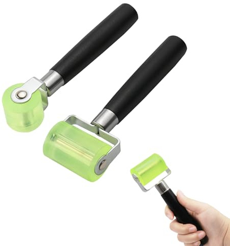 2 Stück Andrückrollen 30 und 50 mm für Folien und Kanten | Zwei Andrückrollen mit 30 und 50 mm Breite für Kantenumleimer, Folien, PVC-Planen und saubere Verklebungen.