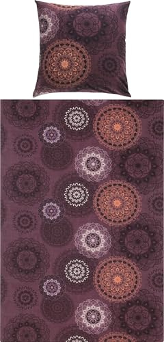 Erwin Müller Bettwäsche Mako-Single-Jersey aubergine Größe 1x 155x220 cm + 1x 80x80 cm