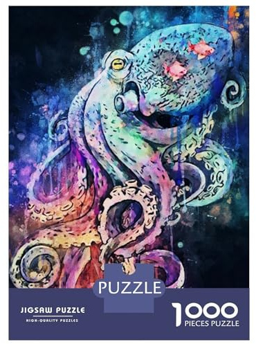 Rompecabezas para Adultos De 1000 Piezas Octopus Kraken Rompecabezas para Adultos Juguetes Antiestrés Aliviador del Estrés Regalos De Cumpleaños Y Únicos 38x26cm/1000pcs