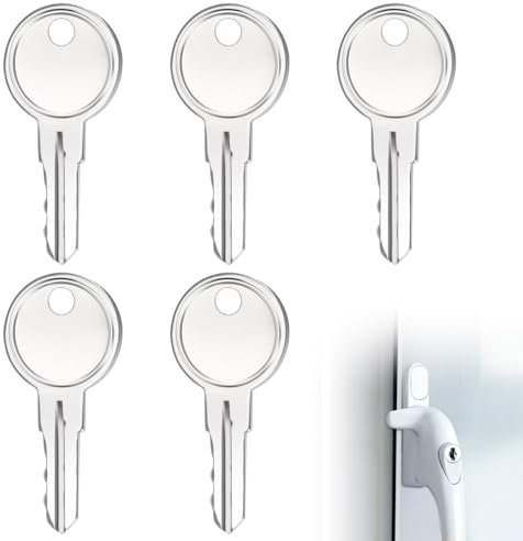 5Pcs Universal UPVC Window Handle Key, Replacement for Securistyle Window Locks & Restrictors, Anti-Snap Security Key by KIPTVO