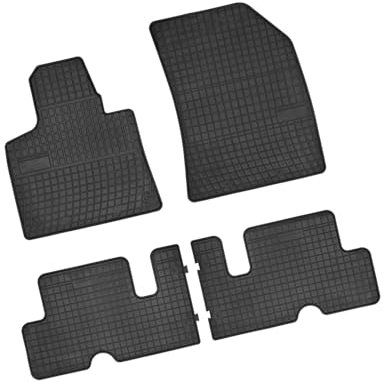 Bär-AfC CI09611n Gummimatten Auto Fußmatten Schwarz, Erhöhter Rand, Set 4-teilig, Passgenau für Citroen C4 Picasso & Grand Picasso Baujahr 2013-2018