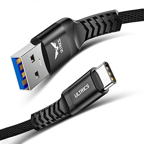 ULTRICS USB C Charger Cable Type C to A 3.1 Nylon Braided Fast Charging Data Sync Lead Compatible with iphone 16 Pro Max/15 Pro Max/14 Galaxy S10E/S10/S9 Plus, MacBook, LG, Pixel, PS5 and More
