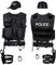 Black Snake® SWAT FBI Police Security Kostüm inkl. Einsatzweste, Pistolenholster, Gürtel, Handschellen und Baseball Cap - M/L - POLICE