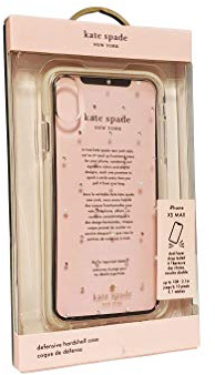 Kate Spade Defensive Hardshell Case for Apple iPhone XS Max - Clear/Pin Dot Gems (KSIPH-106-PDGPC)