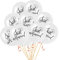 Oblique Unique® 10x Luftballons Just Married für Hochzeit Feier Party Deko Hochzeitsgeschenk - Weiß